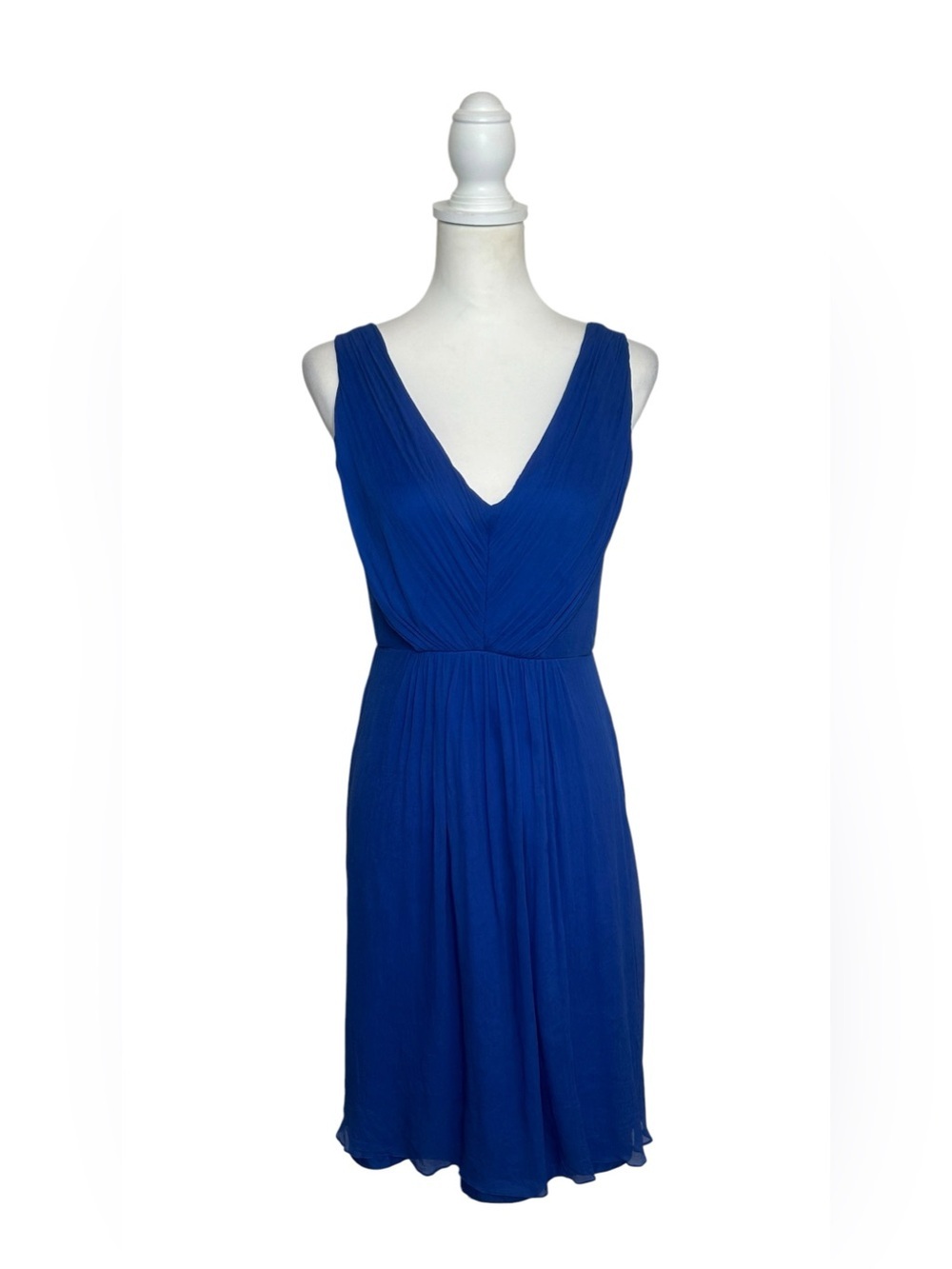 Sleeveless V-Neck Blue Women's Dress